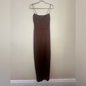 Reformation Frankie Silk Dress Brown Size 4